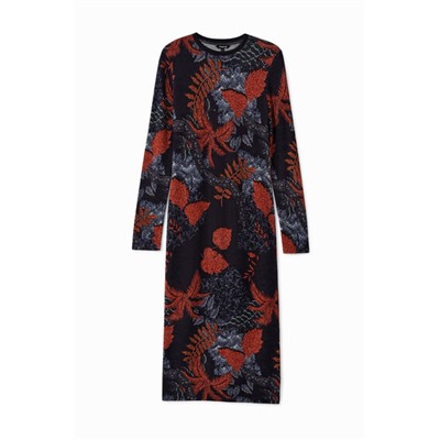 Vestido slim punto floral