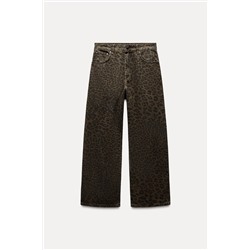 ZW COLLECTION ANIMAL PRINT RELAXED LOW-RISE JEANS