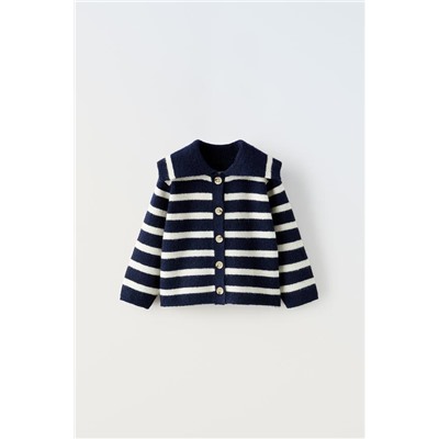 STRIPED KNIT CARDIGAN