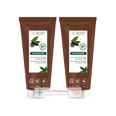 Klorane Cupuaçu Gel Douche Nutritif Fève de Tonka 2x200mlLot  × 2