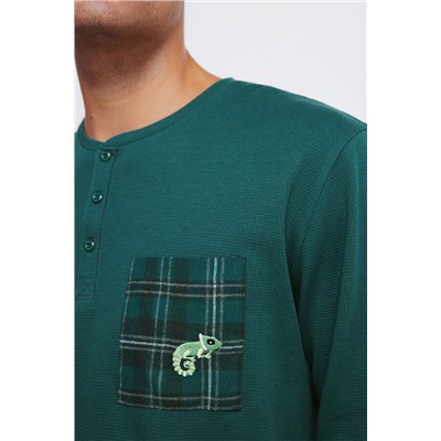 Pijama largo pantalón cuadros