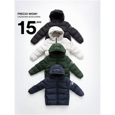 QUILTED JACKET WITH SLOGAN
