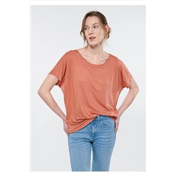 Mavi Turuncu Tişört Loose Fit / Bol Rahat Kesim 8810589-70444