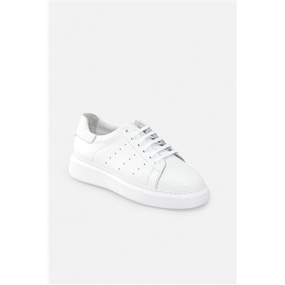 Avva Erkek Beyaz %100 Deri Esnek Taban Sneaker Ayakkabı B008000