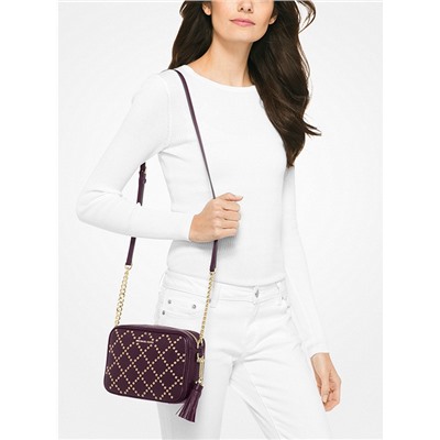 MICHAEL MICHAEL KORS Ginny Grommeted Leather Crossbody