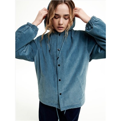 UNISEX Kapuzenjacke aus Cord mit Stickerei