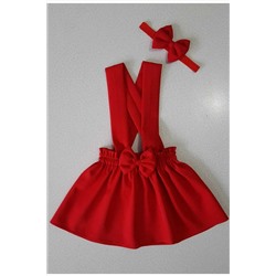 Yumurcak Kırmızı Krep Elbise Bandana 110309BYRMYLDRM