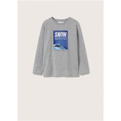 Camiseta manga larga estampada -  Niño | MANGO OUTLET España
