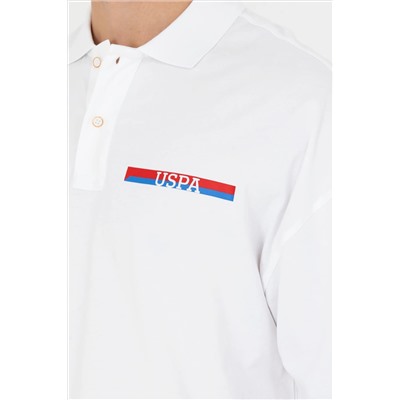 Erkek Beyaz Oversize Polo Yaka Tişört