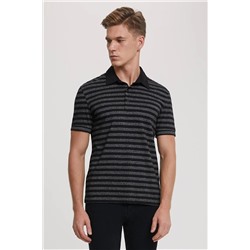 Lee Cooper Erkek Rocco Polo Yaka T-Shirt Siyah Çizgili 192 LCM 242078