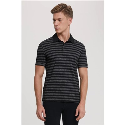 Lee Cooper Erkek Rocco Polo Yaka T-Shirt Siyah Çizgili 192 LCM 242078