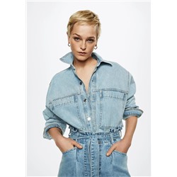 Sobrecamisa vaquera oversize -  Mujer | MANGO OUTLET Melilla