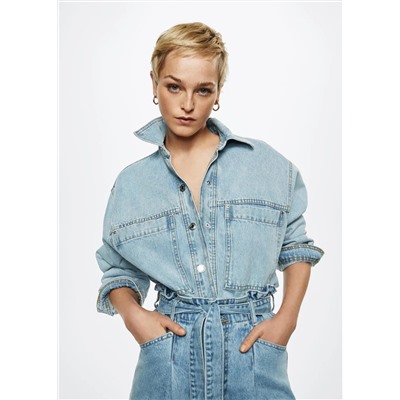Sobrecamisa vaquera oversize -  Mujer | MANGO OUTLET Melilla