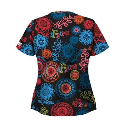 UA Spring Out Black Scrub Top