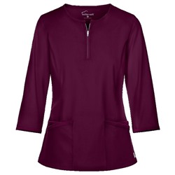 Butter-Soft Scrubs by UA™ 3/4 Sleeve Zip Front Scrub Top