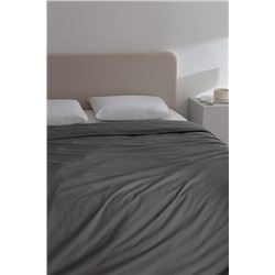 Manon King Size %100 Pamuk Ranforce Düz Nevresim - Antrasit