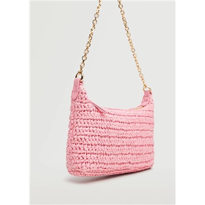 Bolso hombro rafia -  Mujer | MANGO OUTLET Melilla