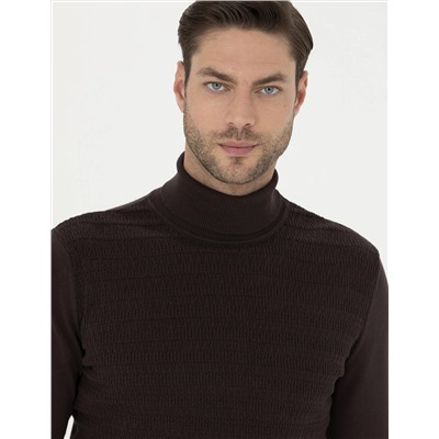 Kahverengi Slim Fit Kazak