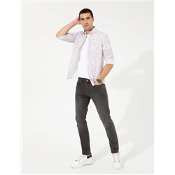 Bej Slim Fit Uzun Kollu Gömlek