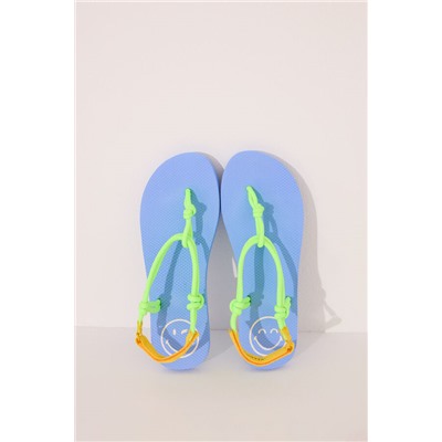 Chanclas SmileyWorld® tiras cuerda verde