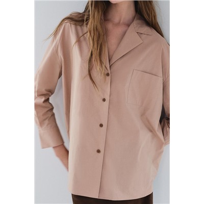 ZW COLLECTION POPLIN SHIRT WITH POCKET