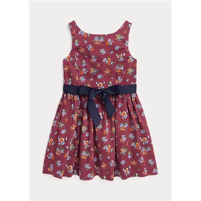 Floral Cotton Sateen Dress