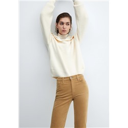 Pantalón flare crop pana