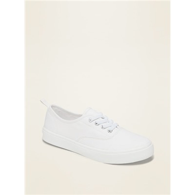 Twill Uniform Elastic-Lace Sneakers for Girls