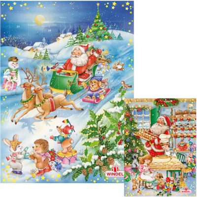 Windel Adventskalender Adventskalender mit 24 Vollmilchschokoladen-Figuren. UTZ CERTIFIED.