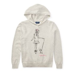 Hooded Cotton Graphic Sweater