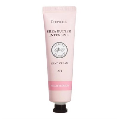 DEOPROCE SHEA BUTTER INTENSIVE HAND CREAM PEACH BLOSSOM Интенсивный увлажняющий крем для рук с маслом ши с ароматом персика 30г