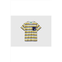 United Colors of BenettonErkek Çocuk Mix Cebi Etiketli Çizgili T-shirt