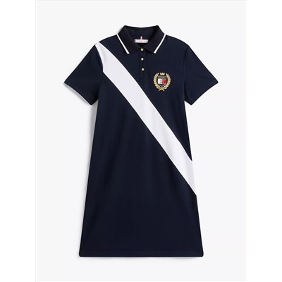 Banner Stripe Polo Dress