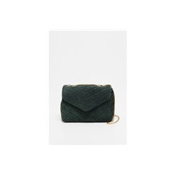 Bandolera de nobuk Mini Vivi Verde
