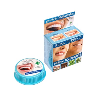 [PRIM PERFECT] Зубная паста ОТБЕЛИВАЮЩАЯ травяная Prim Perfect Plus, 25 гр