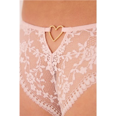 Tanga encaje rosa