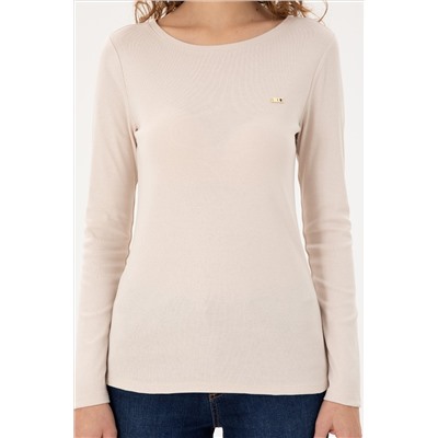 Kadın Taş Bisiklet Yaka Sweatshirt