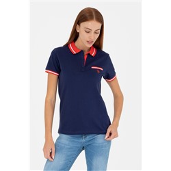 Kadın Lacivert Polo Yaka Tişört