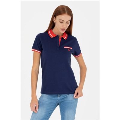 Kadın Lacivert Polo Yaka Tişört