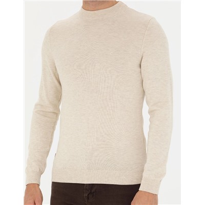 Krem Melanj Slim Fit Basic Kazak