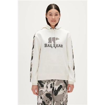 Bad Bear, Gwen Hoodie Off-White Beyaz Kapüşonlu Kadın Sweatshirt