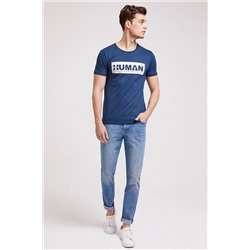 Lee Cooper Erkek Human O Yaka T-Shirt Petrol 202 LCM 242031