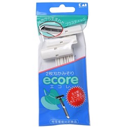 KAI Одноразовый бритвенный станок с двойным лезвием ECO-3P Ecore 3шт