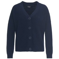 Damen Strickjacke mit großen Knöpfen