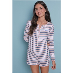 Mono corto 100% algodón rayas multicolor