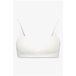 Sujetador triangular relleno fijo blanco