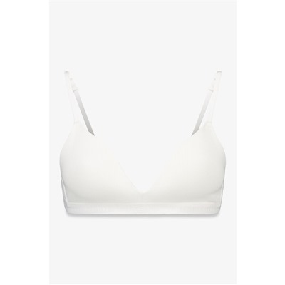 Sujetador triangular relleno fijo blanco