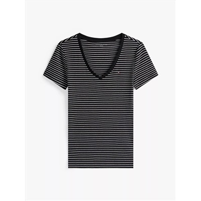 Stripe V-Neck Favorite T-Shirt