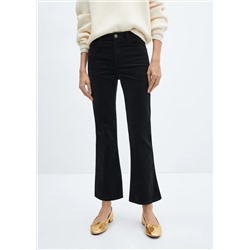 Pantalón flare crop pana