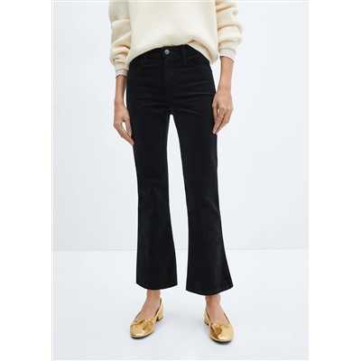 Pantalón flare crop pana